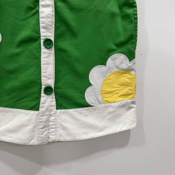 Gymboree Vintage Daisy Print Dress Button Front Green Size 6 Cotton - Picture 4 of 6